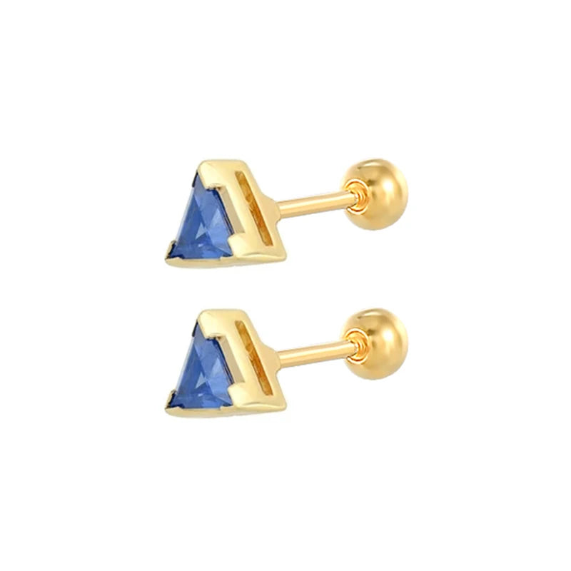 Coleção Piercing Deep Blue - Prata 925 Banhado Ouro 18k piercing azul piercing orelha tragus piercing helix piercing labret 