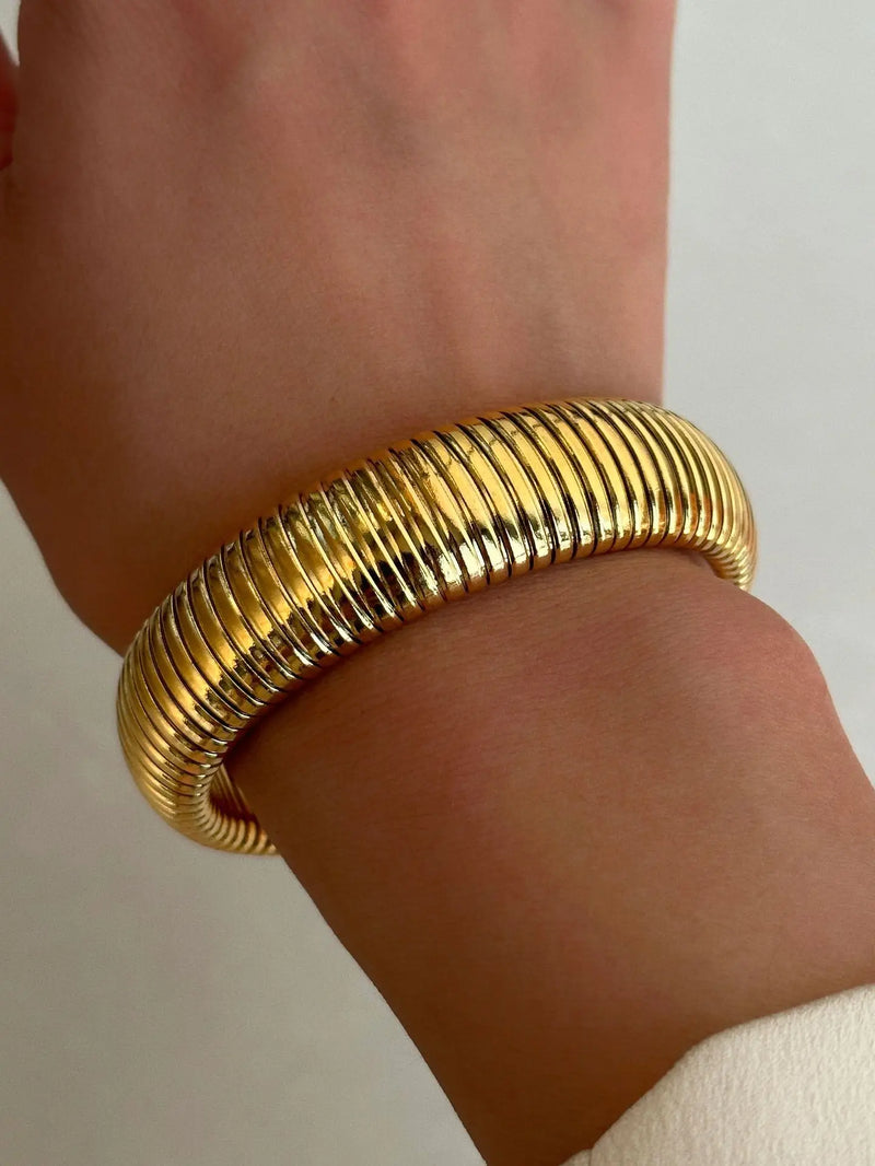 Bracelete Gypsy Soleil - Banhado Ouro 18k bracelete elegante sourado pulseira moda elegante pulseira dourada pulseira prata pulseira estilosa pulseira grossa pulseira metal 