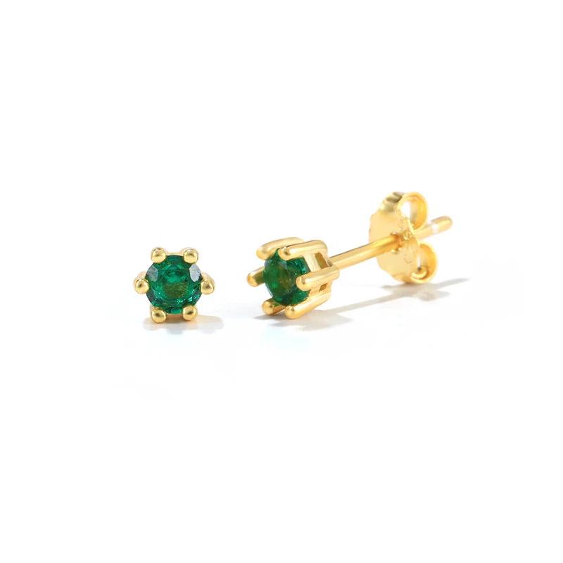 Coleção Brinco-Piercing Verde Majesté - Prata 925 Banhado Ouro- Zircônias Verdes Brinco verde Piercing verde Piercing orelha Brinco mini Coleção piercing orelha Piercing dourado Piercing trágus Piercing helix Mini piercing 