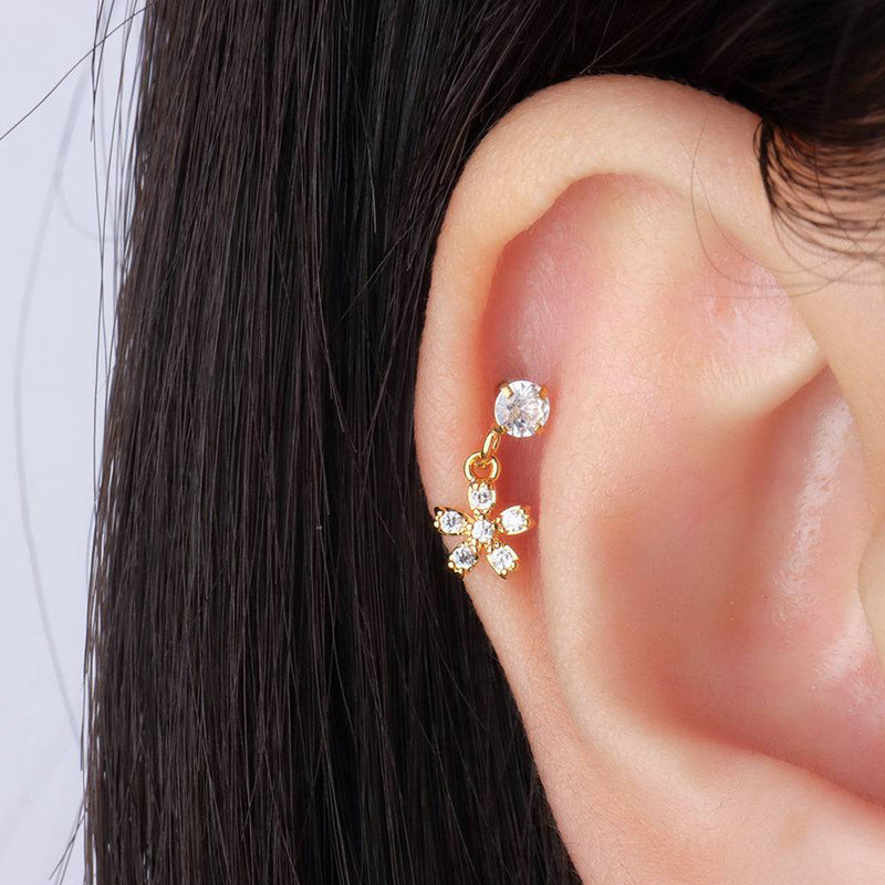 Coleção Piercing Blanche - Prata 925 - Banhado Ouro 18k