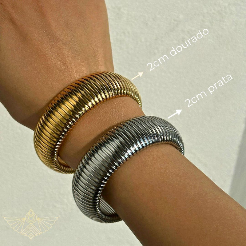 Bracelete Gypsy Soleil - Banhado Ouro 18k bracelete elegante sourado pulseira moda elegante pulseira dourada pulseira prata pulseira estilosa pulseira grossa pulseira metal 